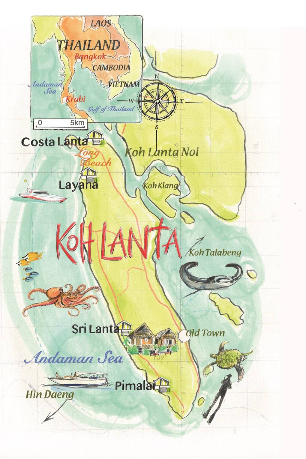 Map Of Koh Lanta Thailand Conde Nast Traveller 2oct17 Jane Webster 